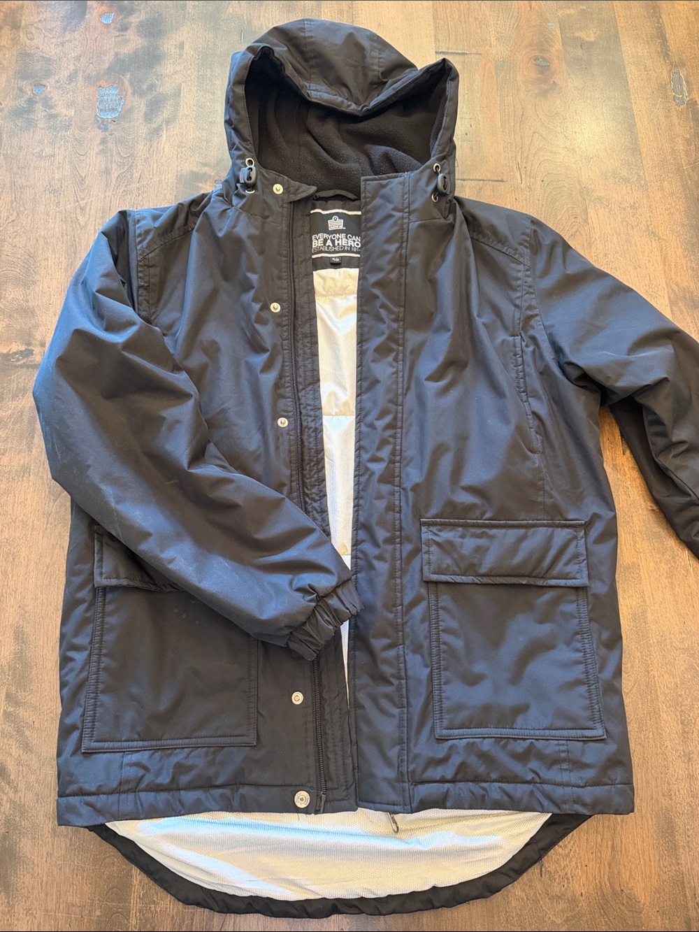 Admiral Rival Padded Bench Coat Jacket Black Youth Large YL EUC Soccer Sideline
